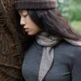 Women's Cashmere Sailor Neck Scarf - Brown