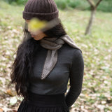 Women's Cashmere Sailor Neck Scarf - Brown