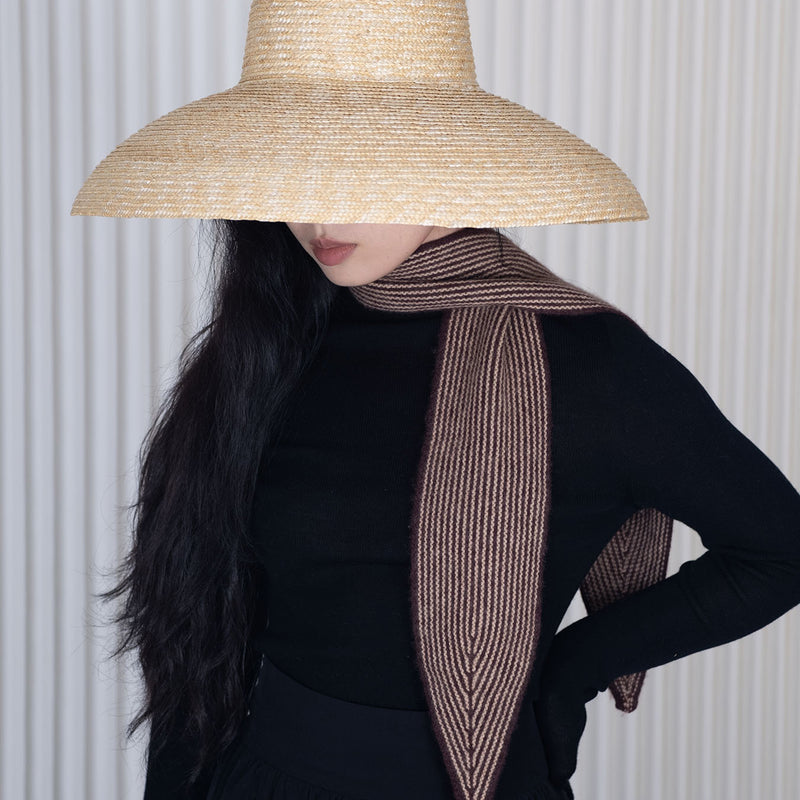 Women's Cashmere Sailor Neck Scarf - Wine