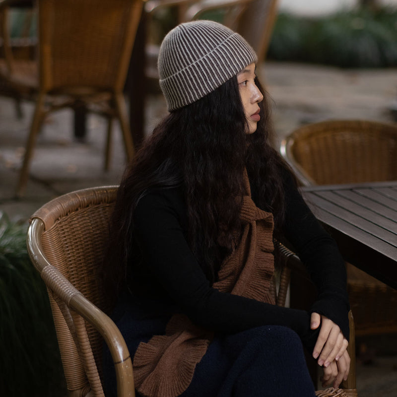 Women's Cashmere Seafarer Hat - Brown