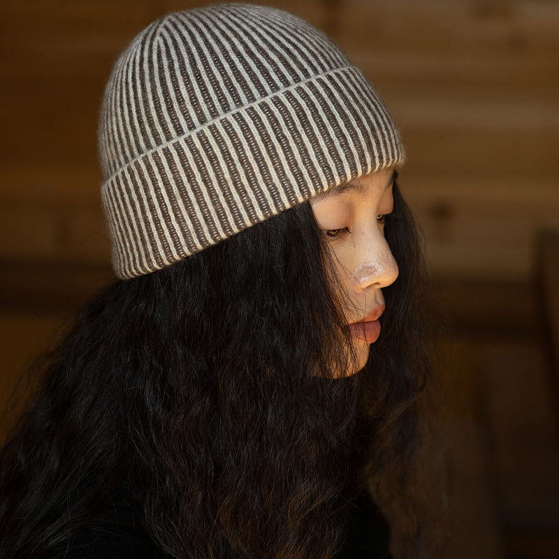 Women's Cashmere Seafarer Hat - Brown