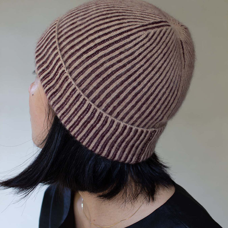 Women's Cashmere Seafarer Hat - Wine