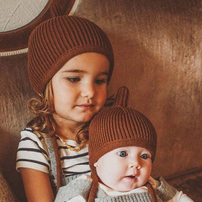 Baby & Kids Merino Wool Acorn Hat - Cinnamon