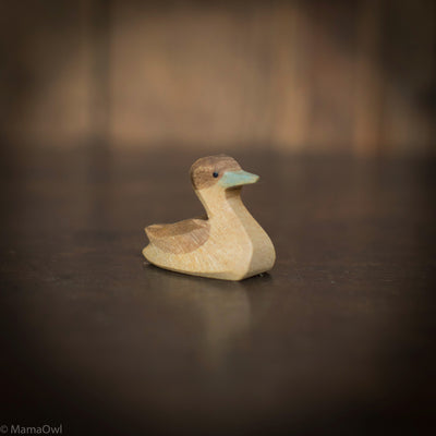 Handcrafted Wooden Baby Canada Goose