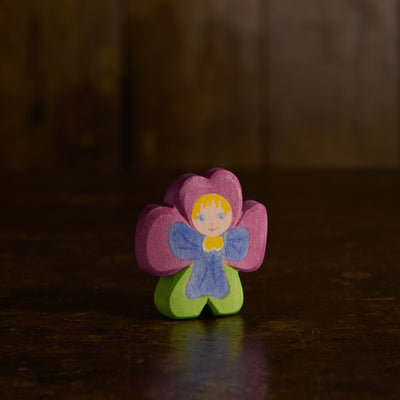 Handcrafted Wooden Flower Child - Pansy
