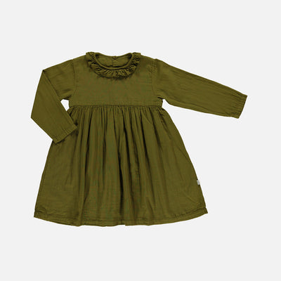 Cotton Campanule Dress - Fir Green
