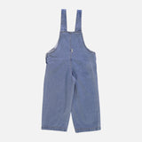 Cotton Denim Quetsch Dungarees - Light Blue