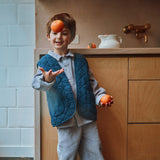 Cotton Quilted Cercis Vest - Dark Denim