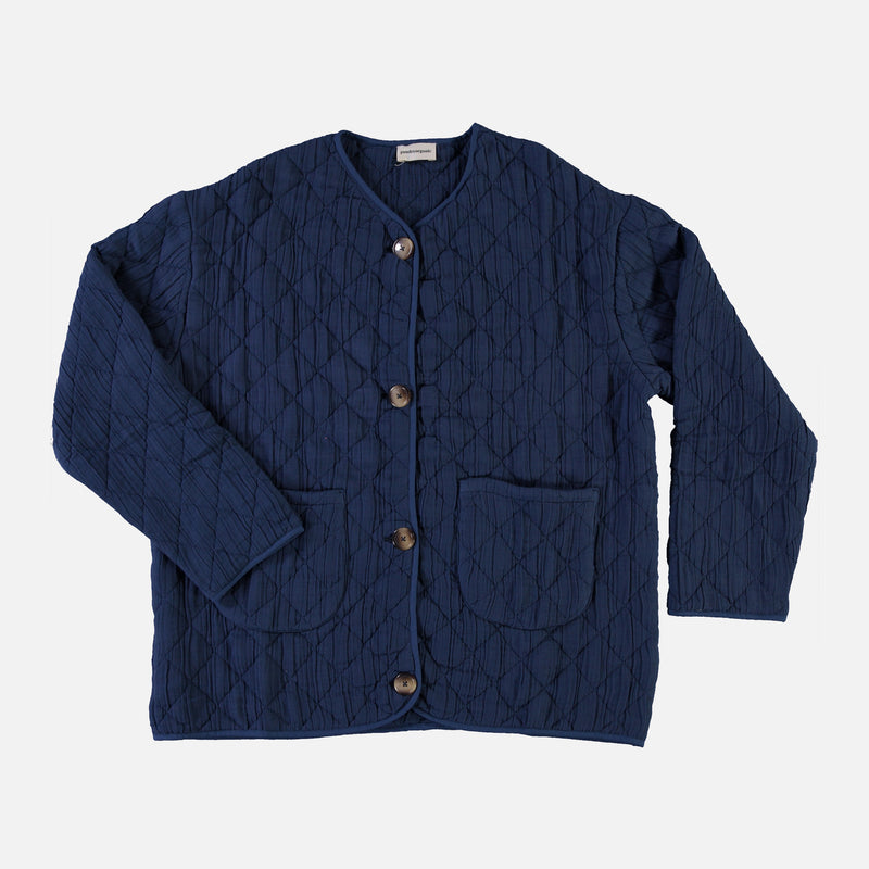 Women's Cotton Quilted Millet Jacket - Dark Denim