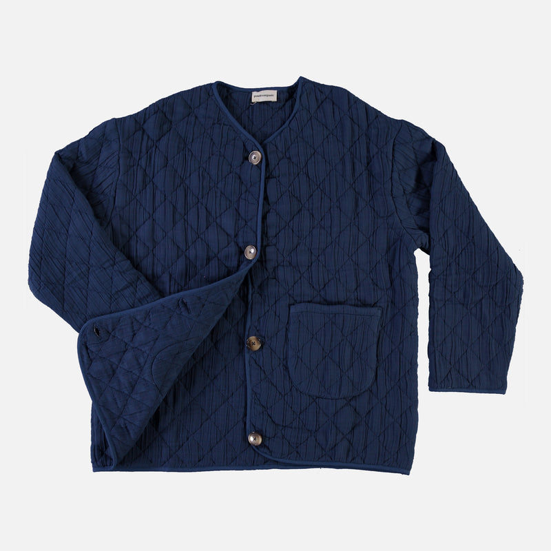 Women's Cotton Quilted Millet Jacket - Dark Denim