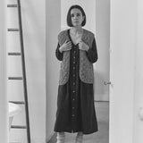 Women's Cotton Quilted Cercis Vest - Dark Denim