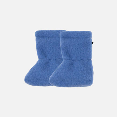 Baby Merino Wool Fleece Booties - Bright Blue