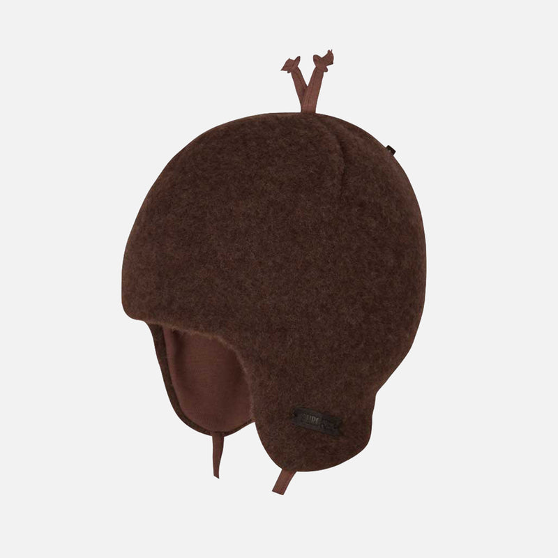Baby & Kids Merino Wool Fleece Hat - Dark Brown