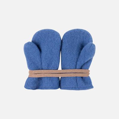Baby & Kids Merino Wool Fleece Mittens - Bright Blue