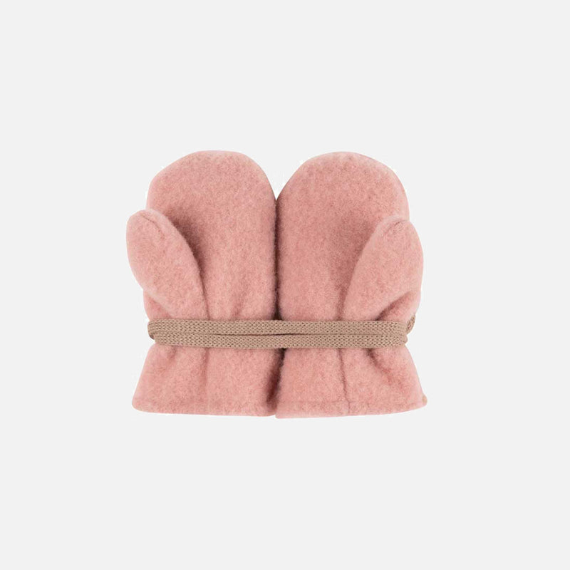 Baby & Kids Merino Wool Fleece Mittens - Dusty Rose