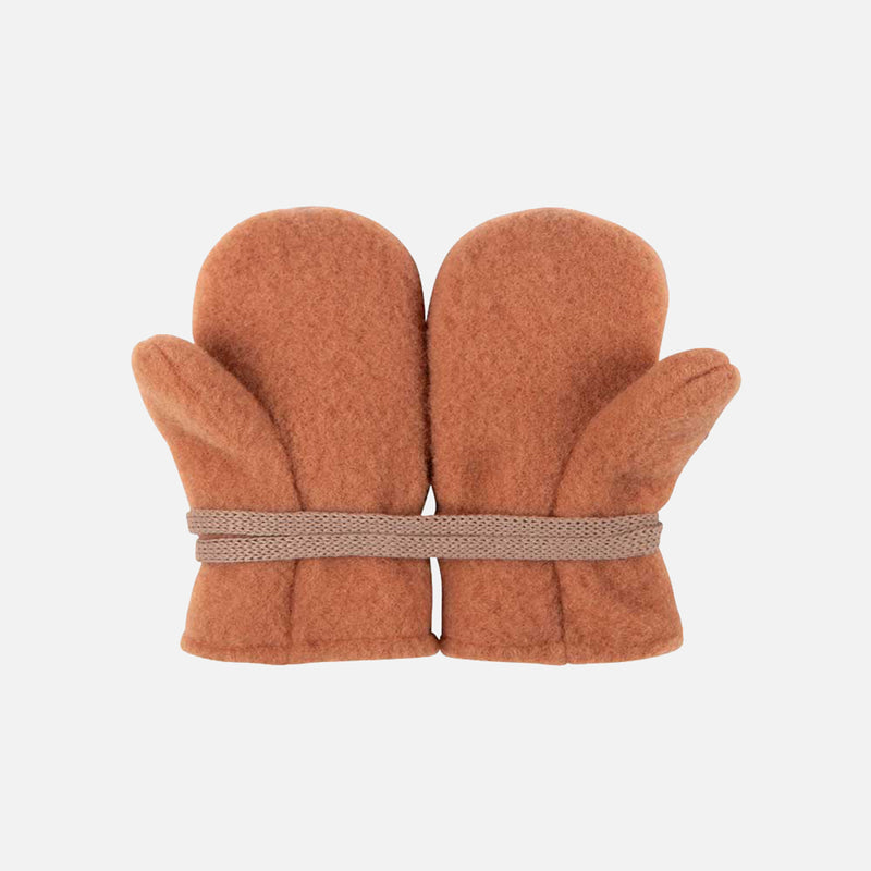 Baby & Kids Merino Wool Fleece Mittens - Mocha