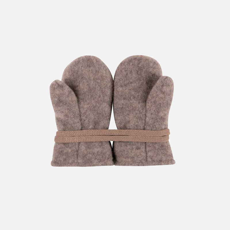 Baby & Kids Merino Wool Fleece Mittens - Stone Grey