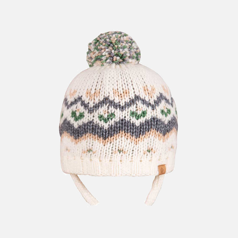 Baby & Kids Merino Wool/Cotton Pom Pom Hat - Wool White