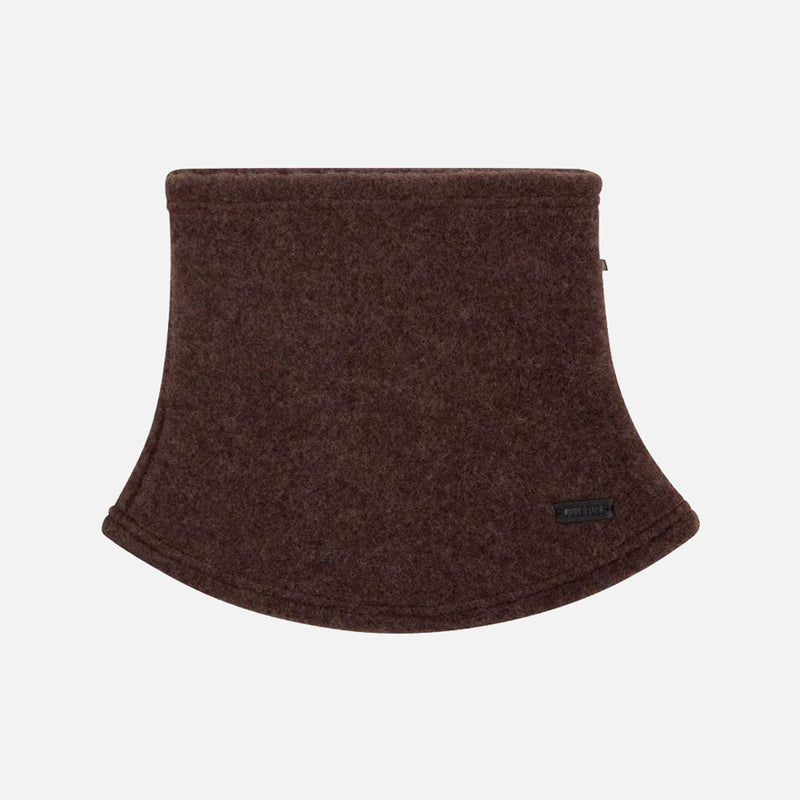Kids Merino Wool Fleece Neck Warmer - Dark Brown