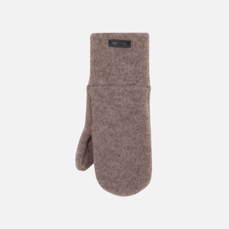 Merino Wool Fleece Mittens - Stone Grey