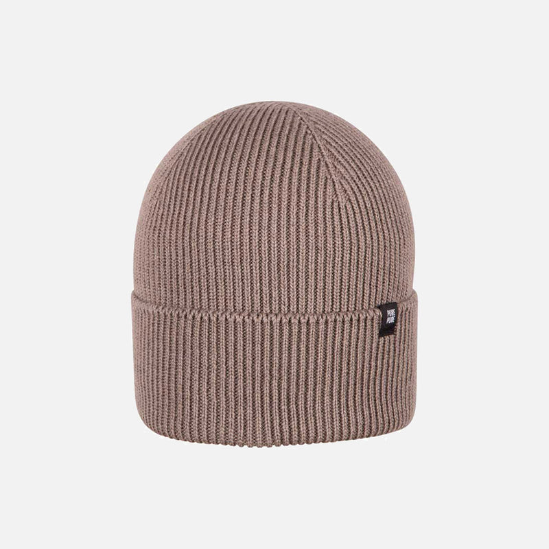 Merino Wool/Cotton/Silk Beanie - Stone Grey
