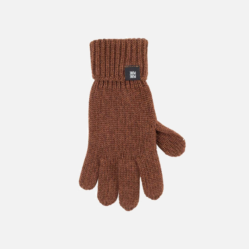Merino Wool/Cotton/Silk Gloves - Coffee Brown