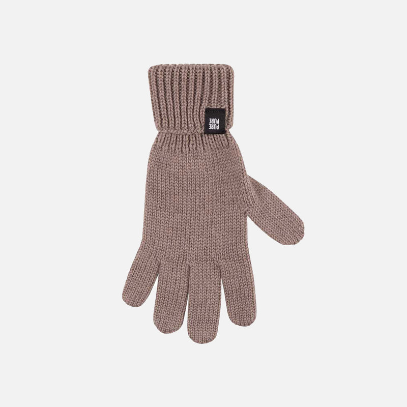 Merino Wool/Cotton/Silk Gloves - Stone Grey