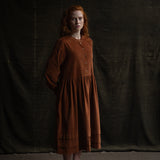 Ash Women's Dress - Cotton Corduroy - Auburn