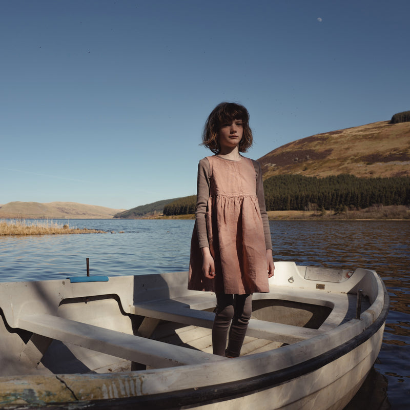 Aspen Baby & Kids Dress - Linen - Peony