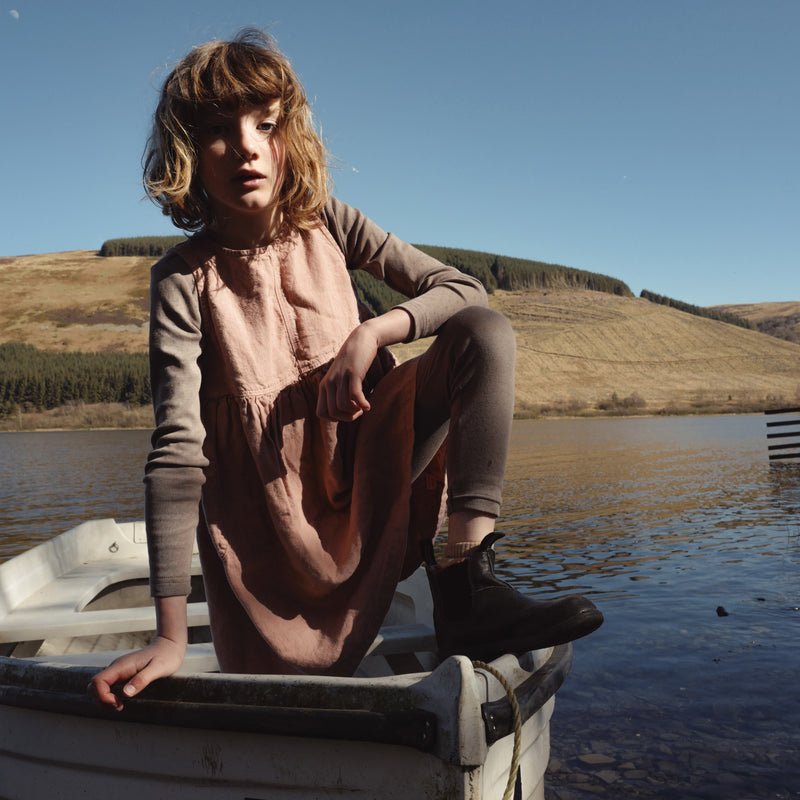 Aspen Baby & Kids Dress - Linen - Peony