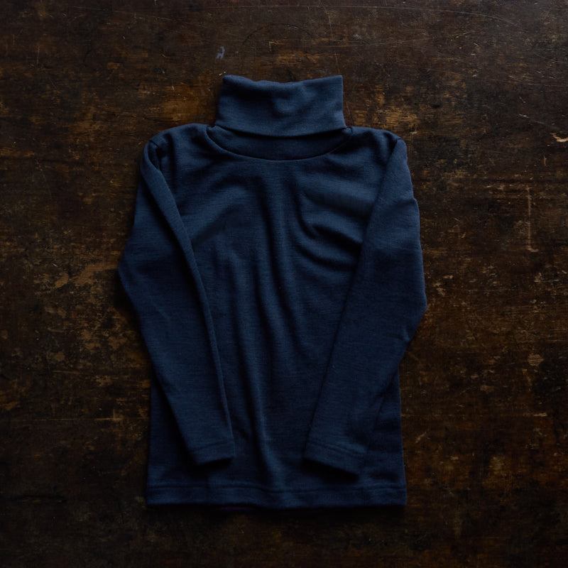 Auk Top - Merino Wool & Silk - Night Ocean
