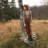 River Baby & Kids Dungarees - Boiled Merino Wool - Auburn