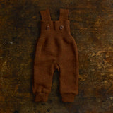 Baby Merino Wool Dungarees - Auburn