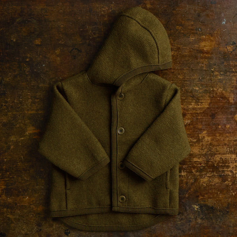 Baby & Kids Jacket - Boiled Merino Wool - Seaweed