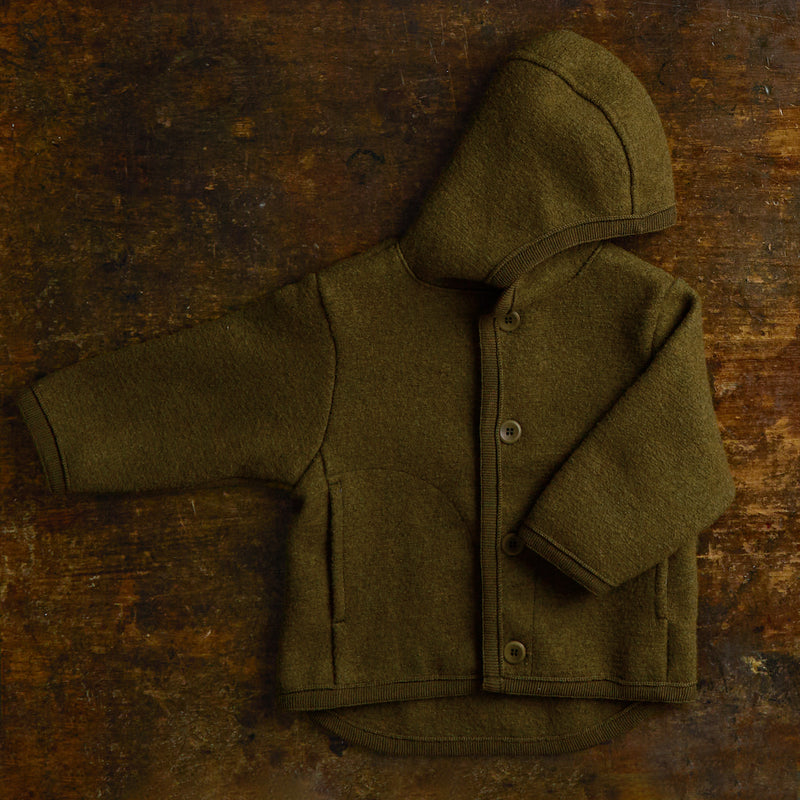 Baby & Kids Jacket - Boiled Merino Wool - Seaweed