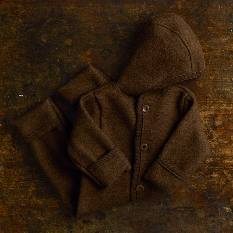 Baby & Kids Overall - Boiled Merino Wool - Hazelnut