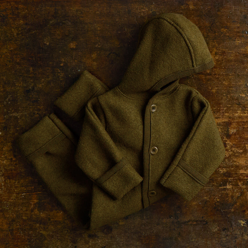 Baby & Kids Overall - Boiled Merino Wool - Seaweed