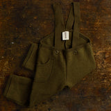 Baby & Kids Pocket Dungarees - Boiled Merino Wool - Seaweed