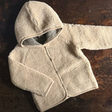 Baby & Kids Wool Teddy Fleece Kuku Hooded Jacket - Sand