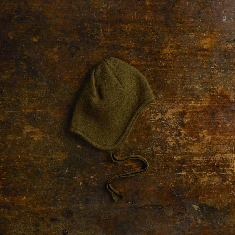 Boiled Merino Wool Hat - Seaweed