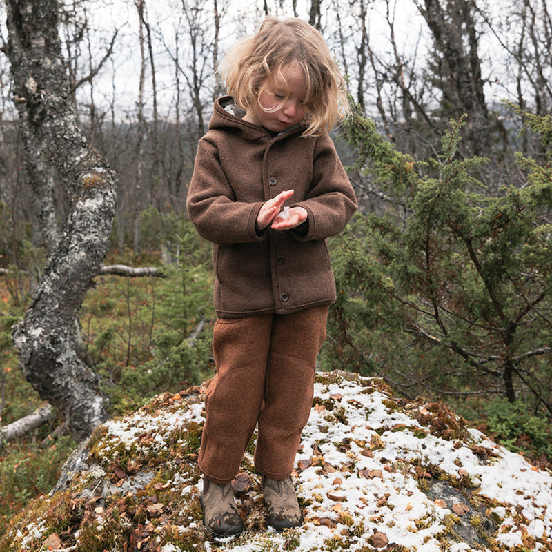 Bramble Baby & Kids Jacket - Boiled Merino Wool - Hazelnut