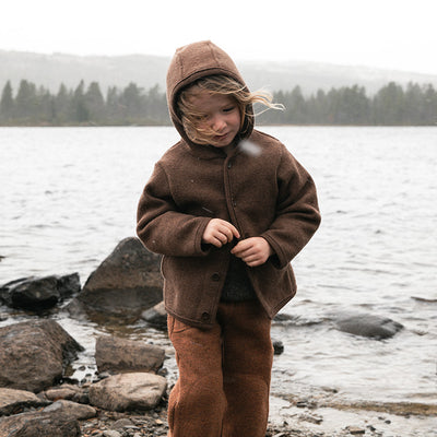 Bramble Baby & Kids Jacket - Boiled Merino Wool - Hazelnut