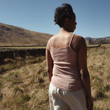 Cygnus Women's Top - Cotton Pointelle - Peony