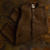 Earth Playsuit - Boiled Merino Wool - Hazelnut