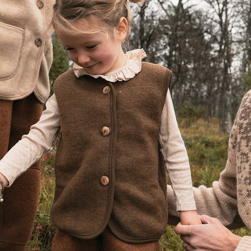 Eider Baby & Kids Vest - Merino Wool Fleece - Sycamore