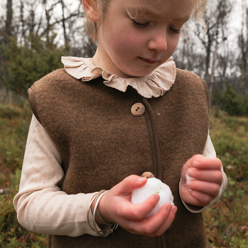 Eider Baby & Kids Vest - Merino Wool Fleece - Sycamore