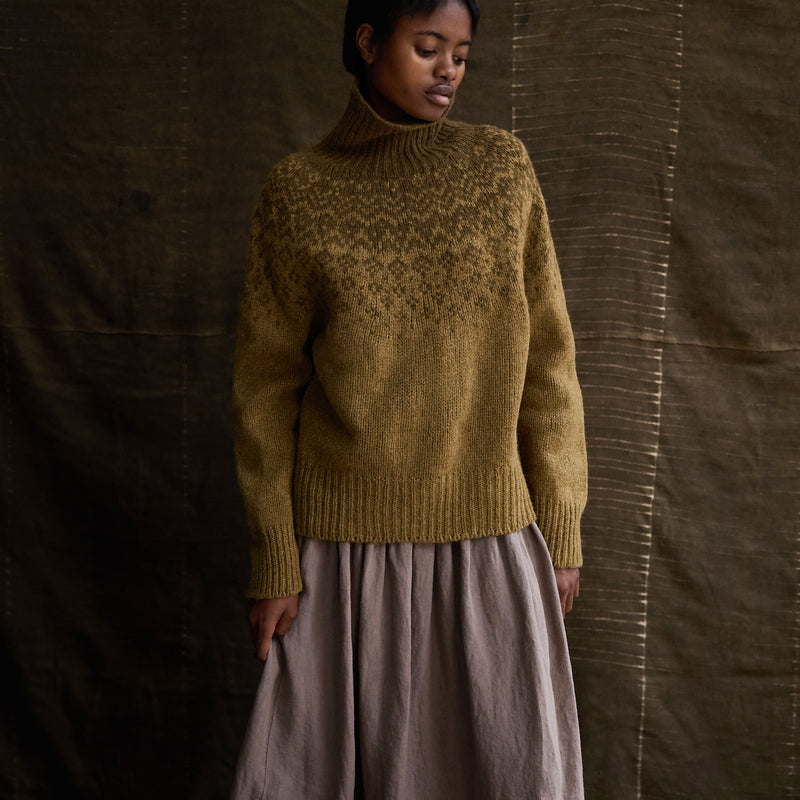 Fauna Women's Rollneck - Lambswool - Asparagus