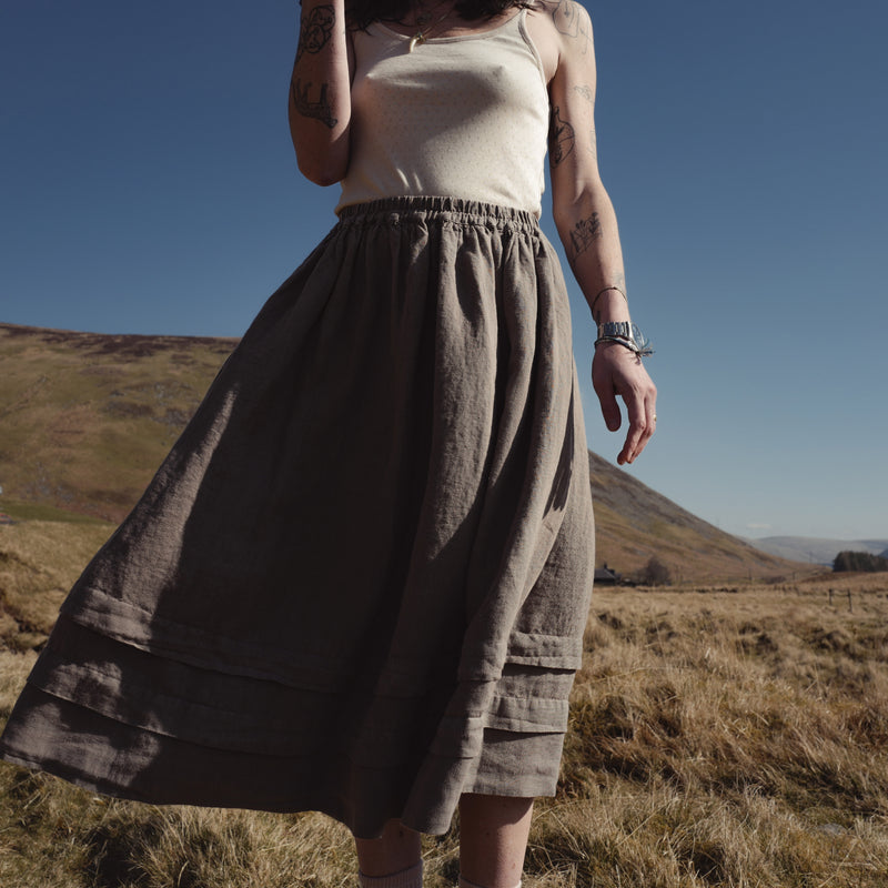 Elm Women's Skirt - Linen - Timber