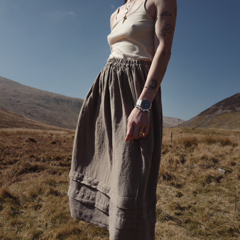 Elm Women's Skirt - Linen - Timber