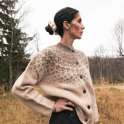 Fauna Women's Cardigan - Lambswool - Mallow